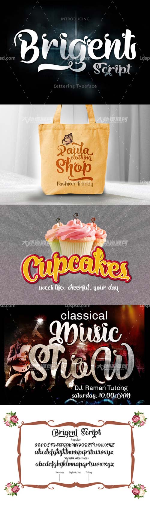 Brigent Script,霸气时尚的英文字体